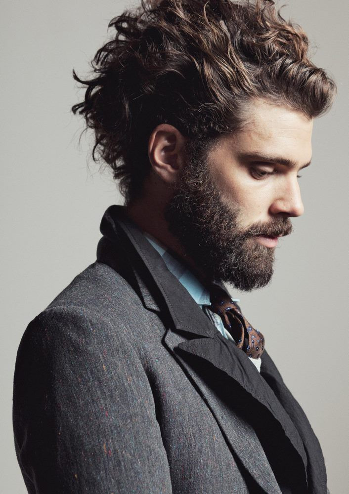 Which Hairstyle Suits Me Male Online
 Hot bearded man profile in suit