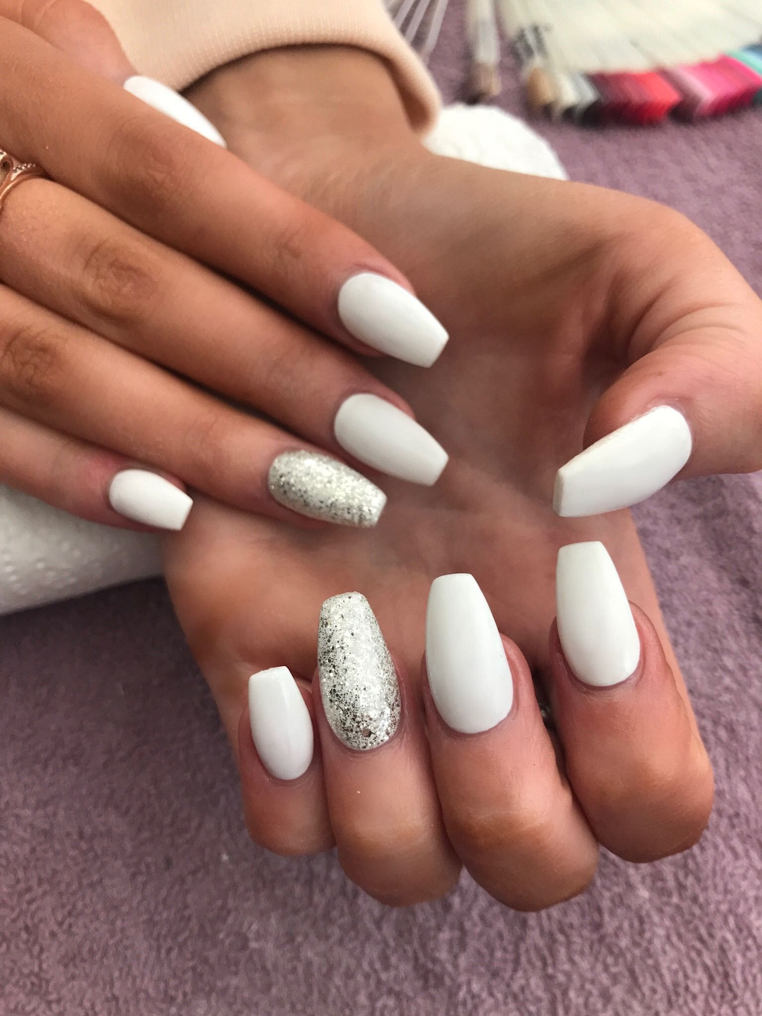 White Acrylic Nails With Glitter
 6 Best New Acrylic Nail Designs 2018 ⋆ Fitnailslover