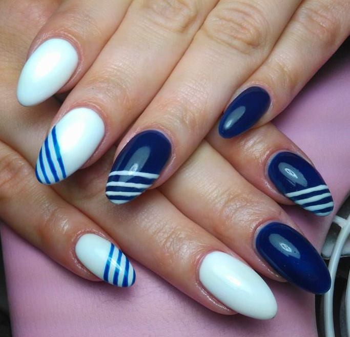 White And Blue Nail Designs
 50 Most Beautiful Blue Nail Art Design Ideas