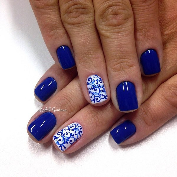 White And Blue Nail Designs
 65 Most Stylish Light Blue Nail Art Designs