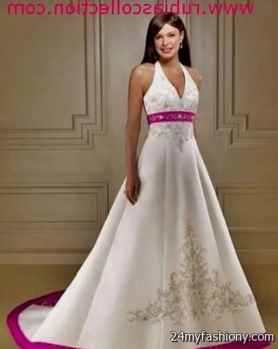 White And Pink Wedding Dress
 hot pink and white wedding dresses 2016 2017