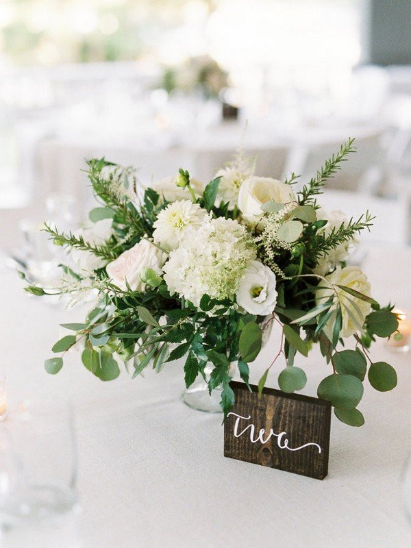 White Flower Wedding Centerpieces
 Trending 20 Chic White and Green Wedding Centerpiece Ideas