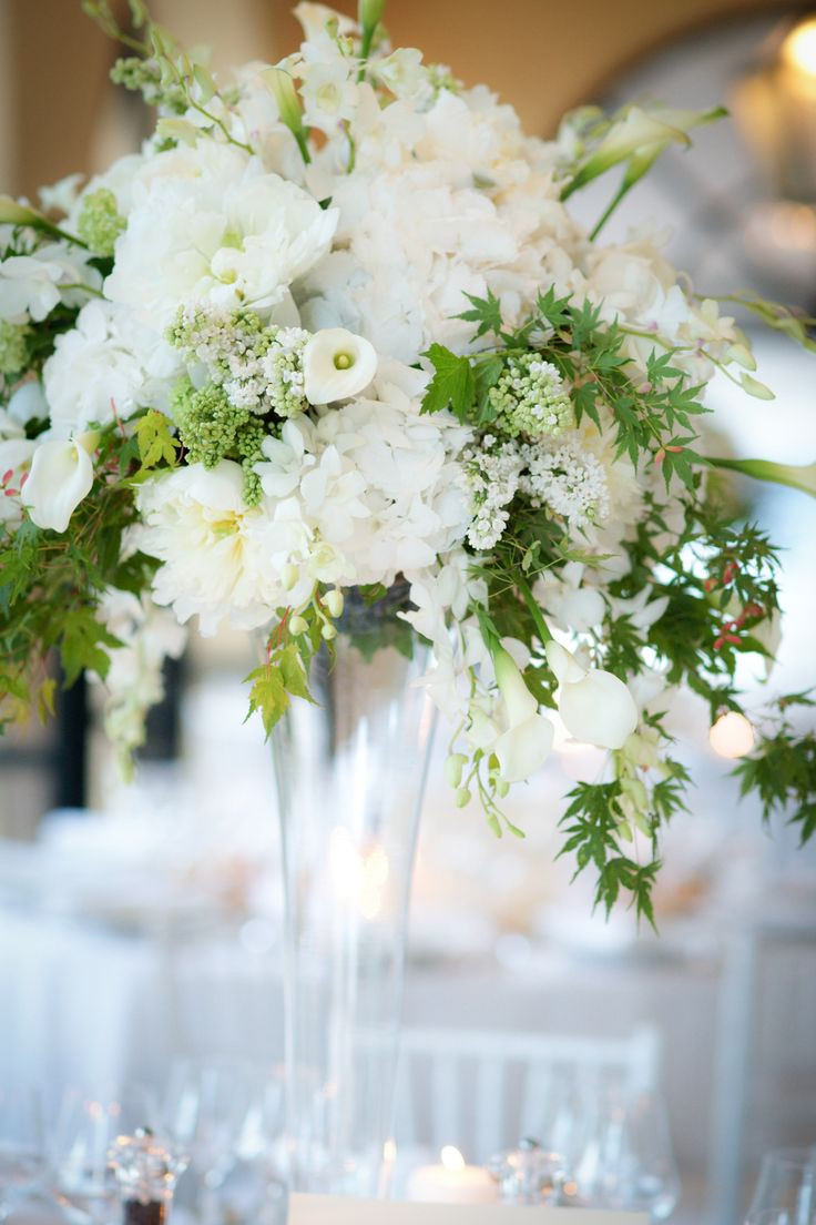 White Flower Wedding Centerpieces
 274 best Tall Centerpieces images on Pinterest