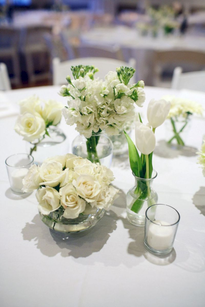 White Flower Wedding Centerpieces
 55 Beautiful White Flower Arrangements In Your Wedding