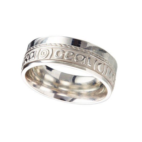 White Gold Celtic Wedding Bands
 La s 14kt White Gold Irish Wedding Ring