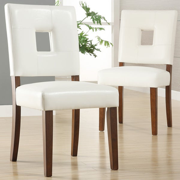 White Kitchen Chair
 Shop Calvados Faux Leather White Dining Chairs Set of 2