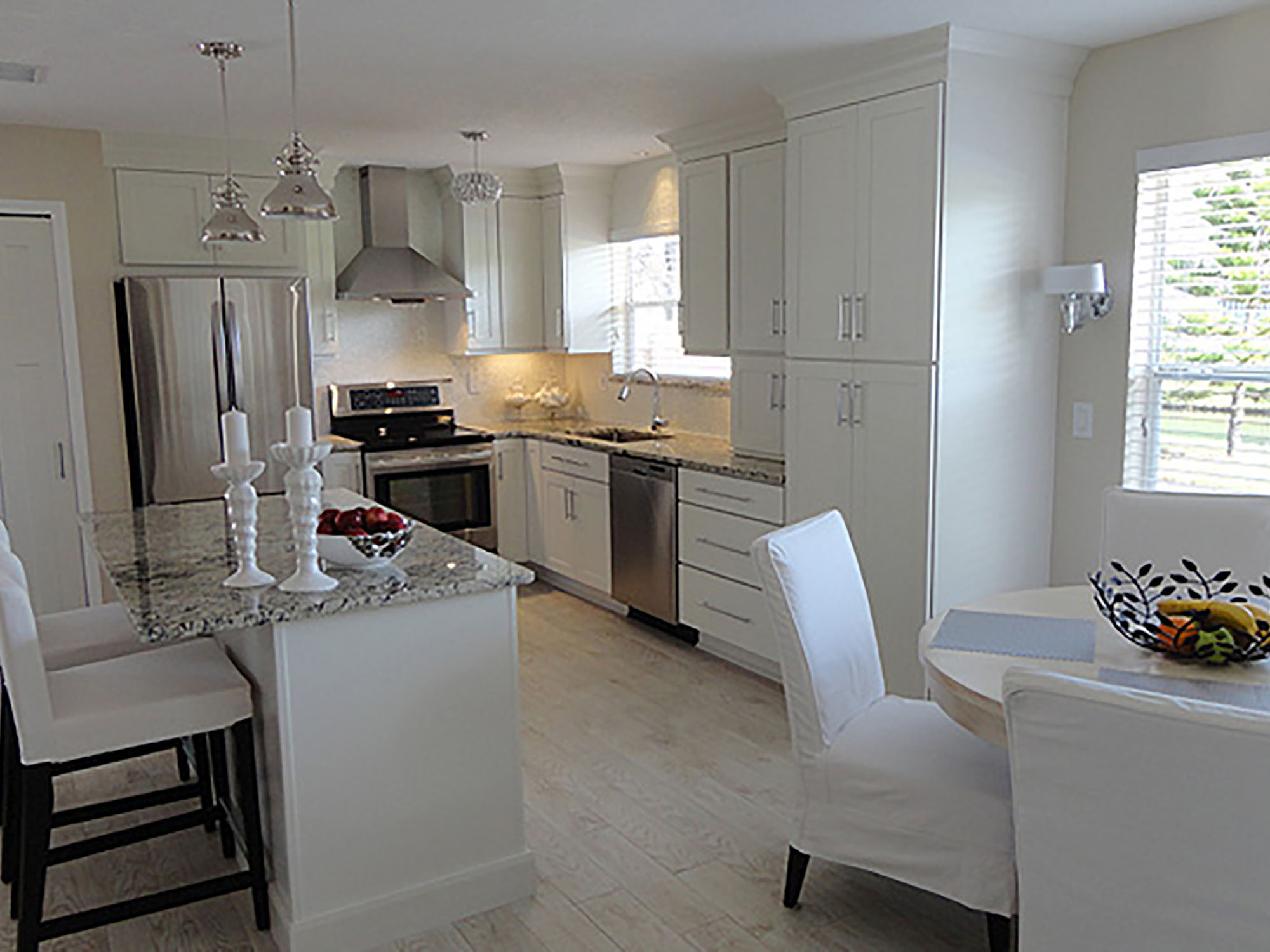 White Kitchen Remodeling
 Shaker White Painted Cabinets Florida Kitchen s