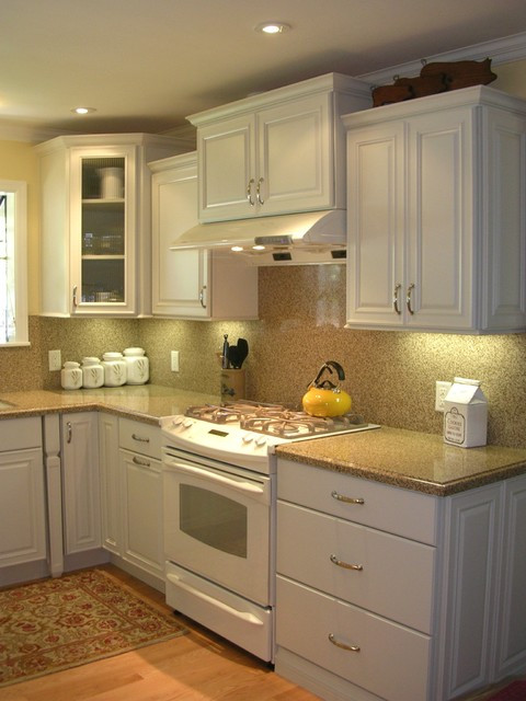 White Kitchen Remodeling
 Small white kitchen West San Jose CA Traditional