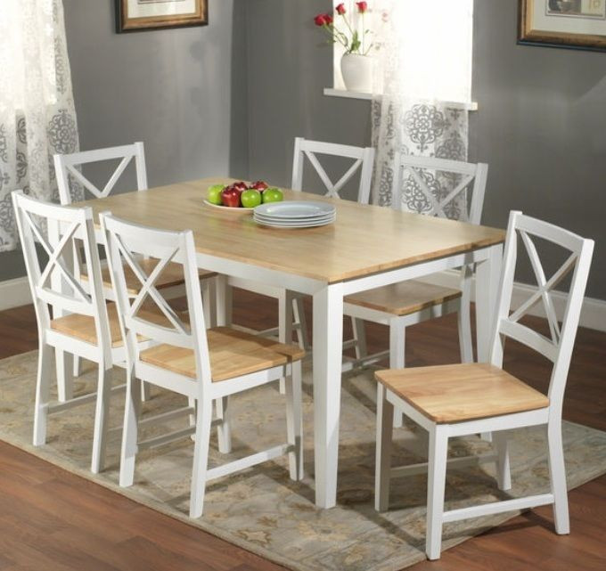 White Kitchen Table Sets
 7 Pc White Dining Set Kitchen Room Table Chairs Bench Wood