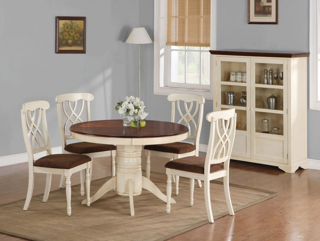 White Kitchen Table Sets
 White Round Kitchen Table Set & Home Captivating White