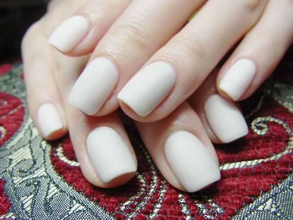 White Matte Nail Designs
 Matte white nails Nail Art and Colors