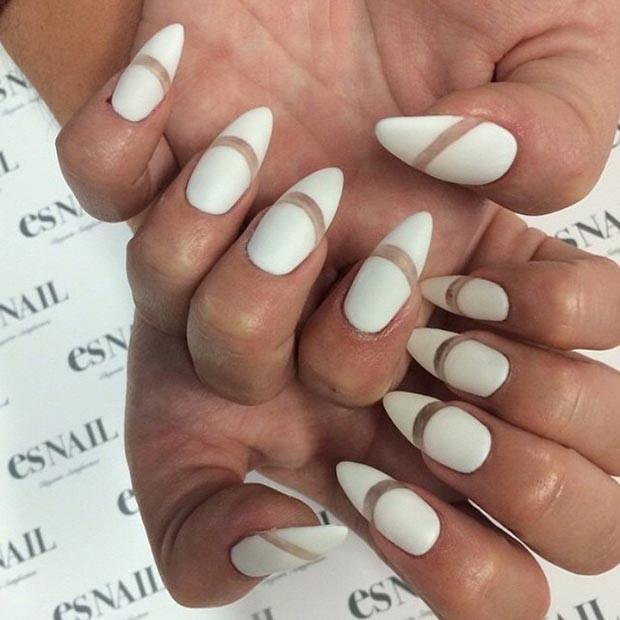 White Matte Nail Designs
 52 Incredible Stiletto Nails You Would Love to Have