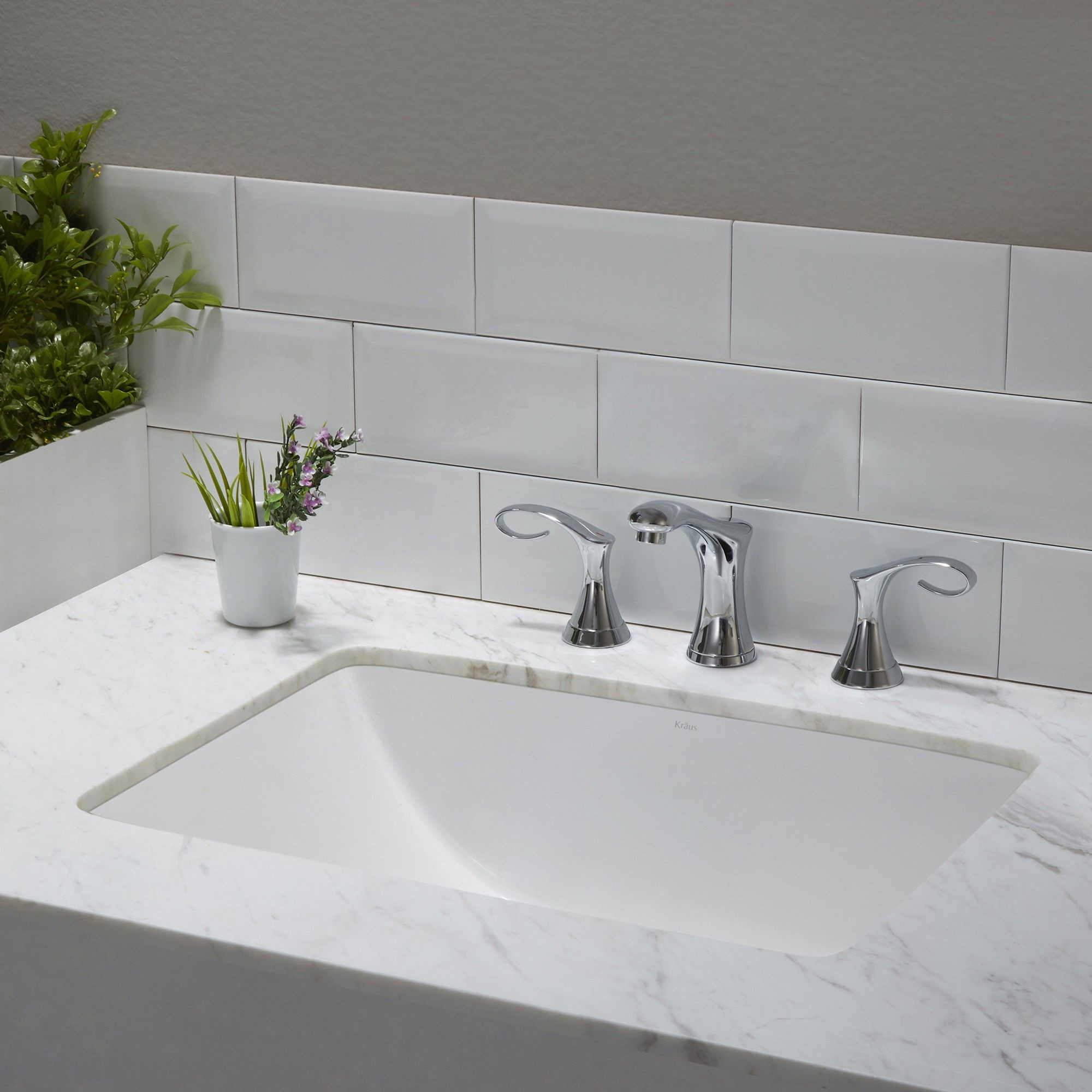 White Undermount Bathroom Sinks
 Elavo White Ceramic Rectangular Undermount Bathroom