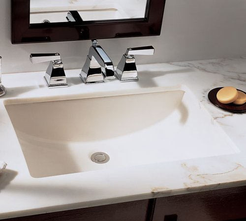 White Undermount Bathroom Sinks
 Rectangular White Biscuit Porcelain Ceramic Vanity