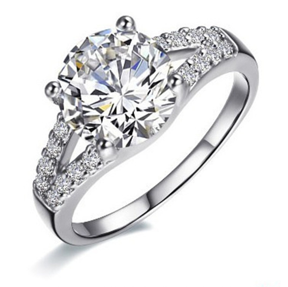Wholesale Diamond Rings
 Dropshipping Wholesale 2CT Excellent Cut Sterling Silver