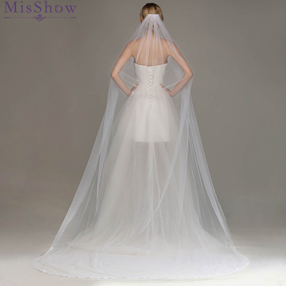 Wholesale Wedding Veils
 Wholesale White Ivory Wedding Veil 3m Long b Lace