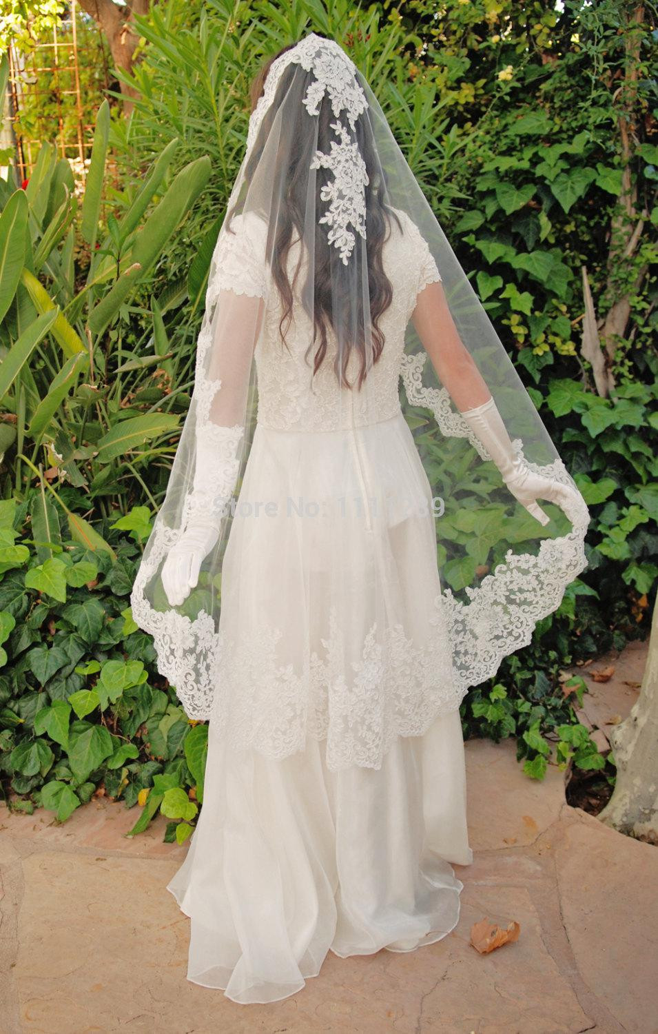 Wholesale Wedding Veils
 Wholesale Wedding Veil Alencon Lace Mantilla Wedding Veil