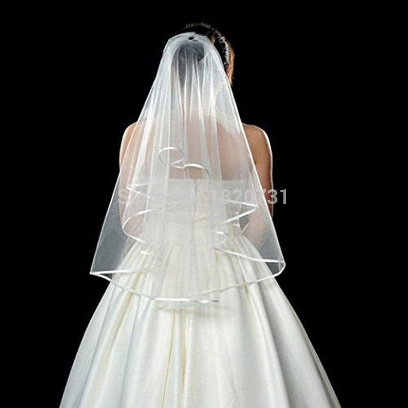 Wholesale Wedding Veils
 Wholesale Simple White Ivory Tulle Wedding Veils Two Layer