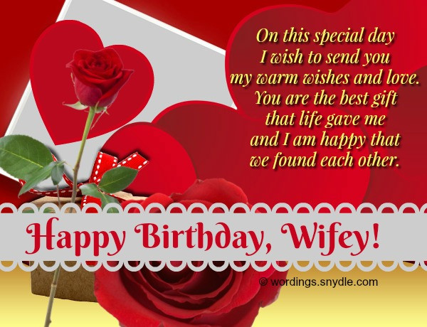 Wife Birthday Card Message
 Birthday Wishes And Messages for Wife – Wordings and Messages