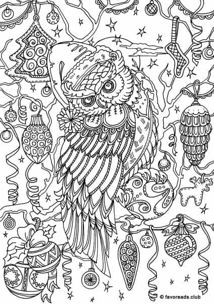 Winter Coloring Pages For Adults
 Christmas Joy Winter Owl Printable Adult Coloring