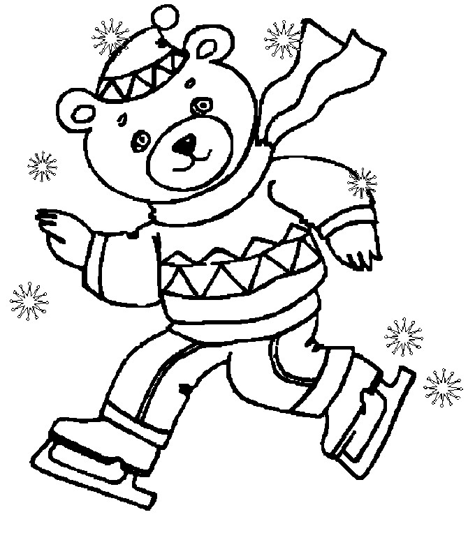 Winter Coloring Pages For Toddlers
 Fichas de Inglés para niños Winter Coloring pages