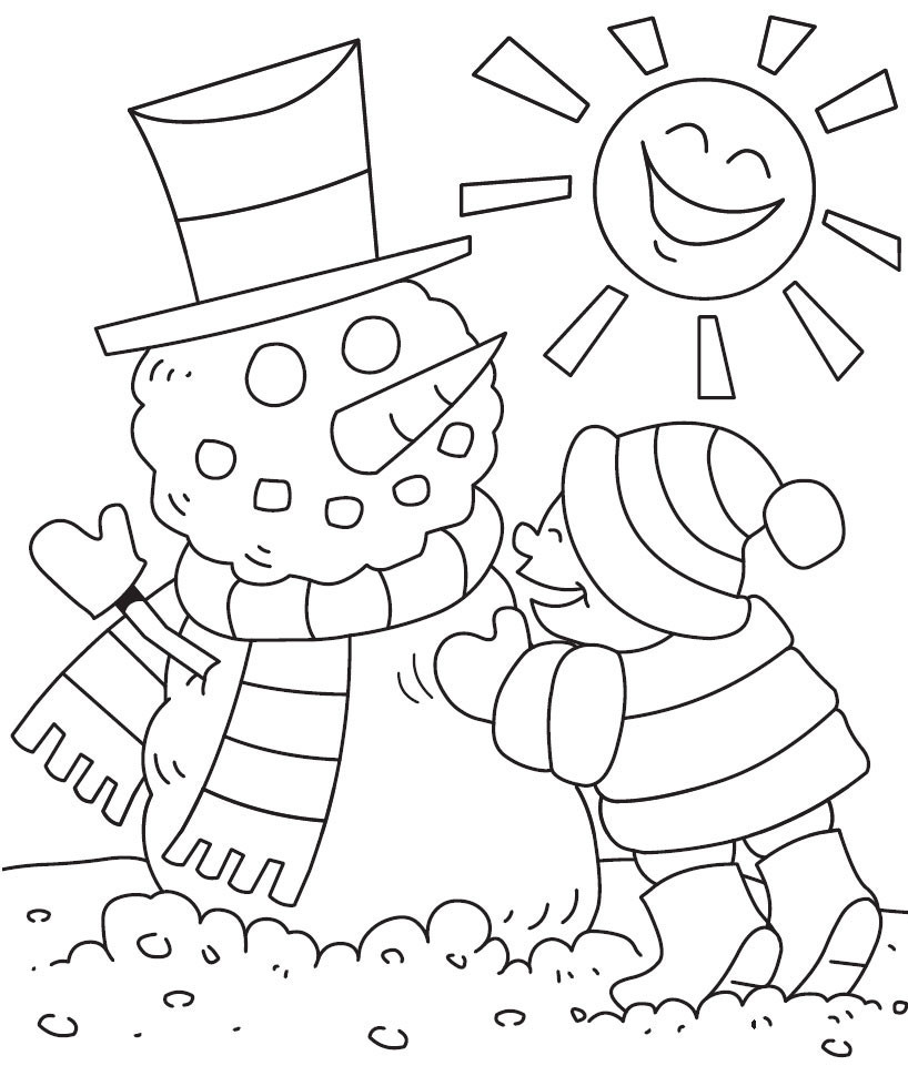 Winter Coloring Pages Free Printable
 Free Printable Winter Coloring Pages For Kids