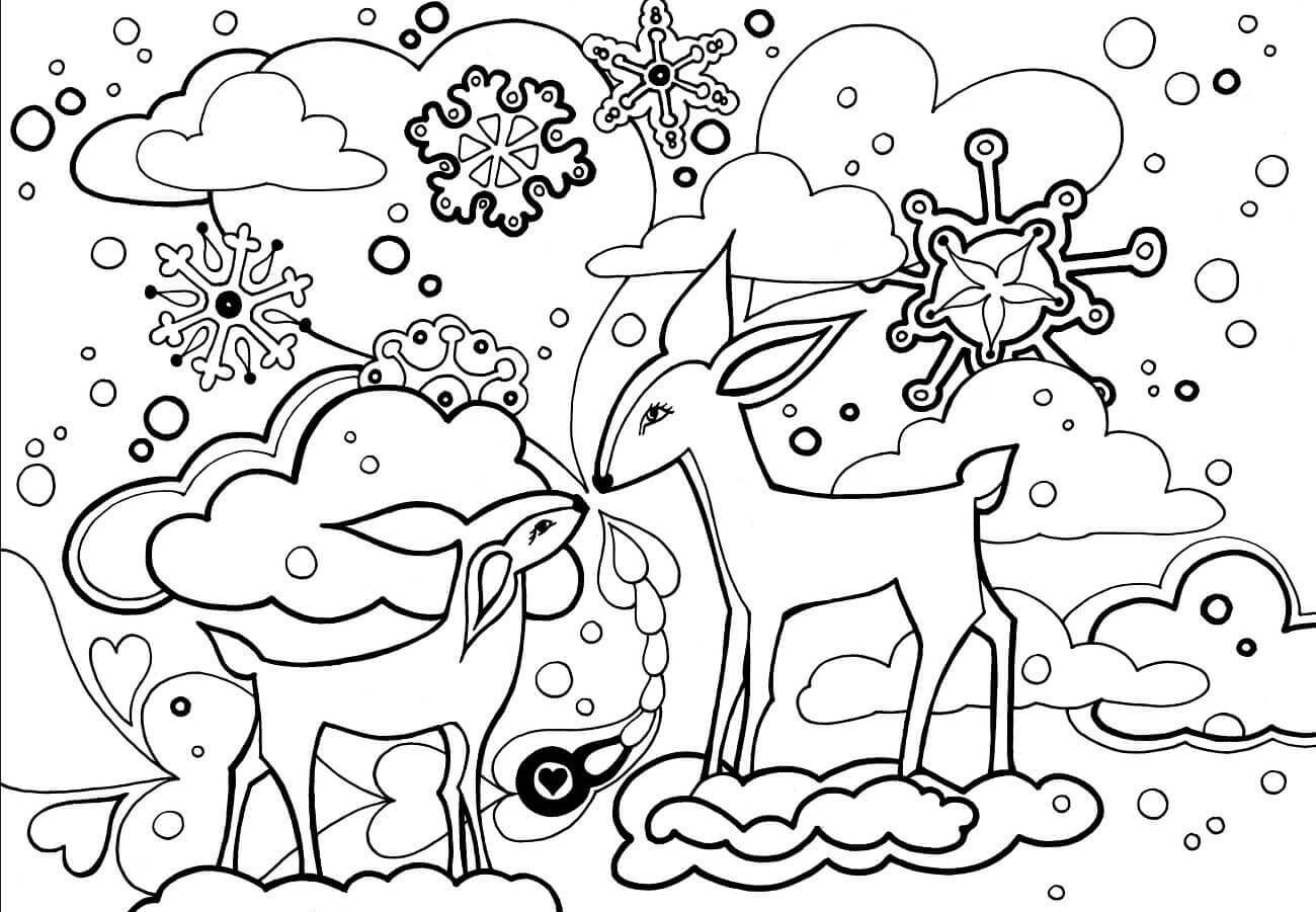 Winter Coloring Pages Free Printable
 Free Printable Winter Coloring Pages