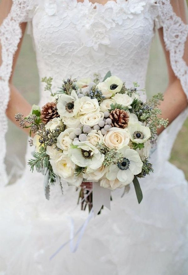 Winter Flowers Wedding
 Lauren I like this for centerpieces as well as for