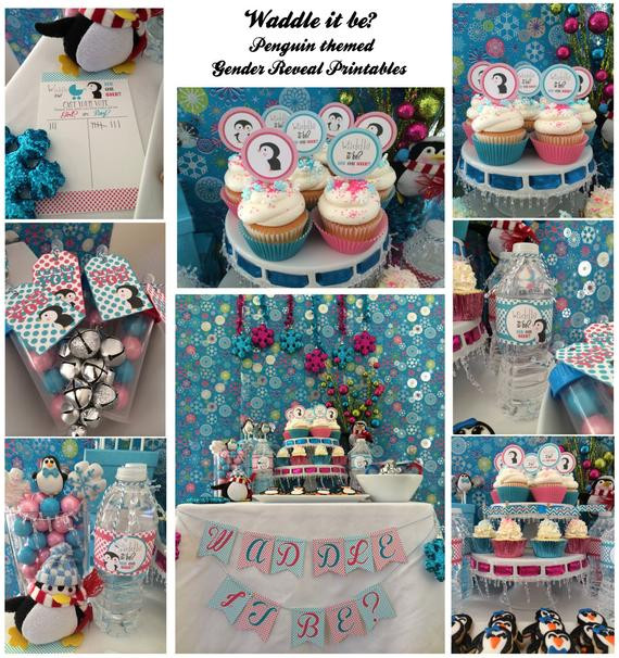 Winter Gender Reveal Party Ideas
 Waddle it be Penguin Gender Reveal for Winter Baby PARTY