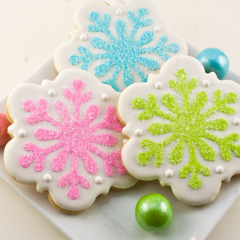 Winter Sugar Cookies
 Snowflake Cookies Winter Holiday 12 Decorated Sugar Cookies