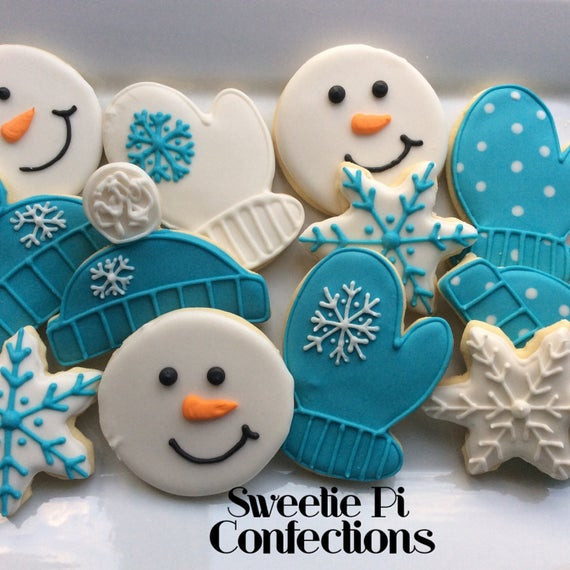 Winter Sugar Cookies
 Winter Decorated Cookies Snowflakes cookies snowman cookie