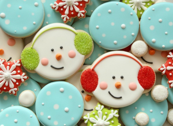 Winter Sugar Cookies
 Snowman Cookies with Earmuffs The Sweet Adventures of