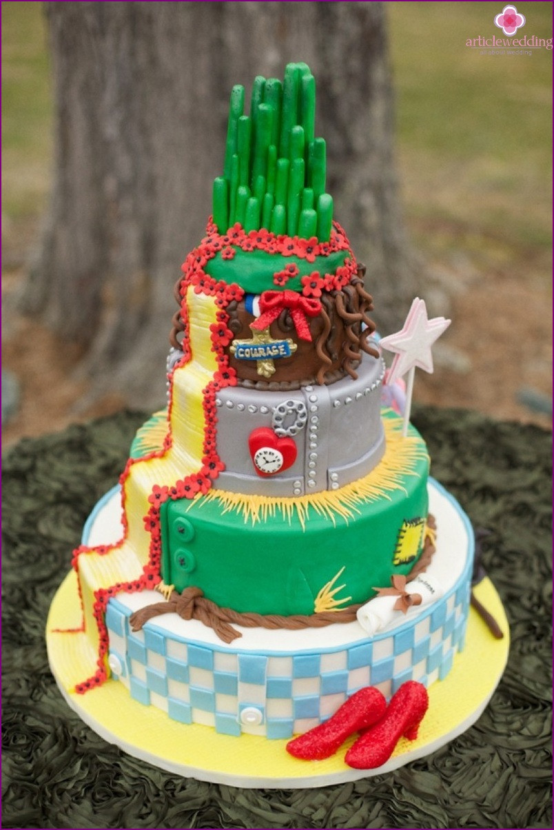 Wizard Of Oz Birthday Cake
 Wedding in the style of "The Wizard of Oz"