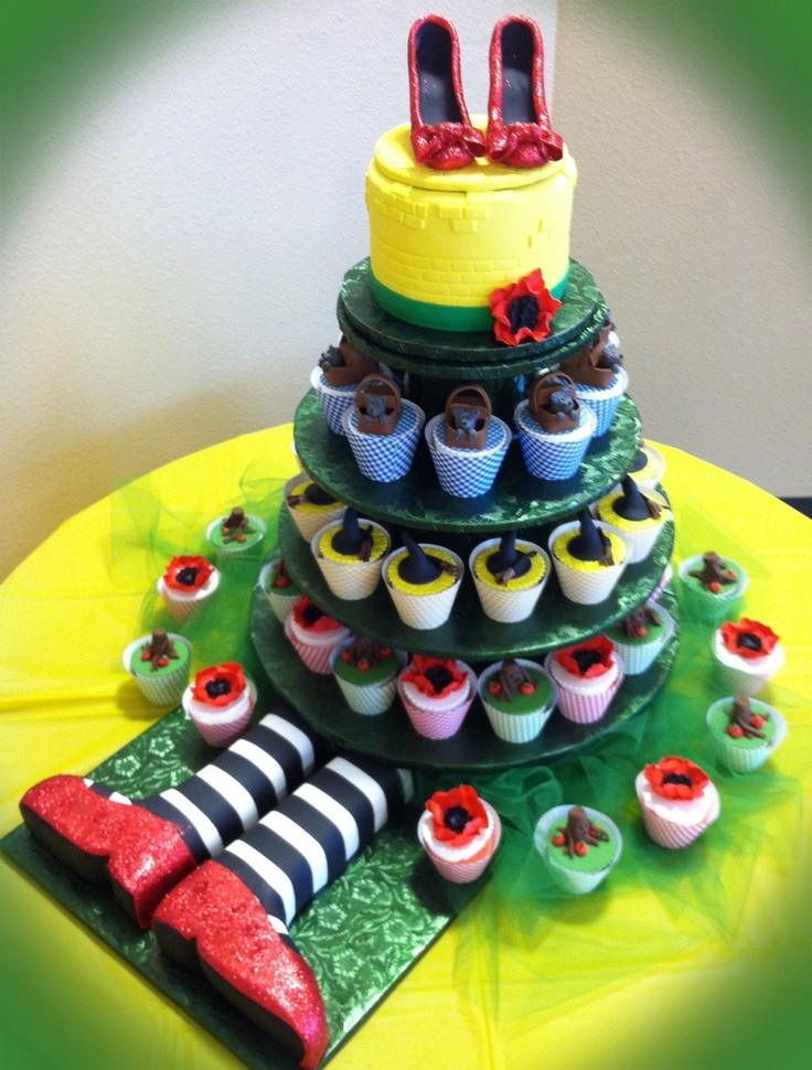 Wizard Of Oz Birthday Cake
 Wizard of Oz cake and cupcakes SWEET 16
