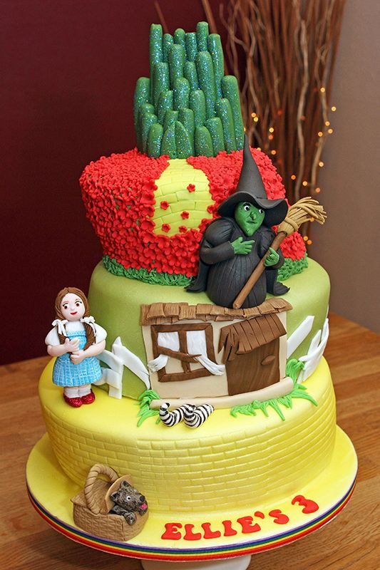 Wizard Of Oz Birthday Cake
 Wizard of Oz Cake Dorothy Toto Wicked Witch of the West