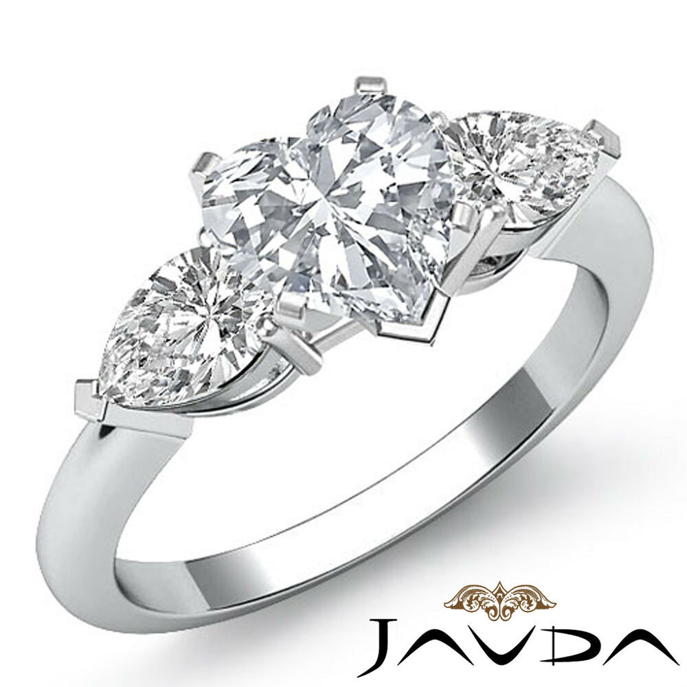 Women's Platinum Wedding Bands
 Women s Three Stone Heart Shape Diamond Engagement Ring