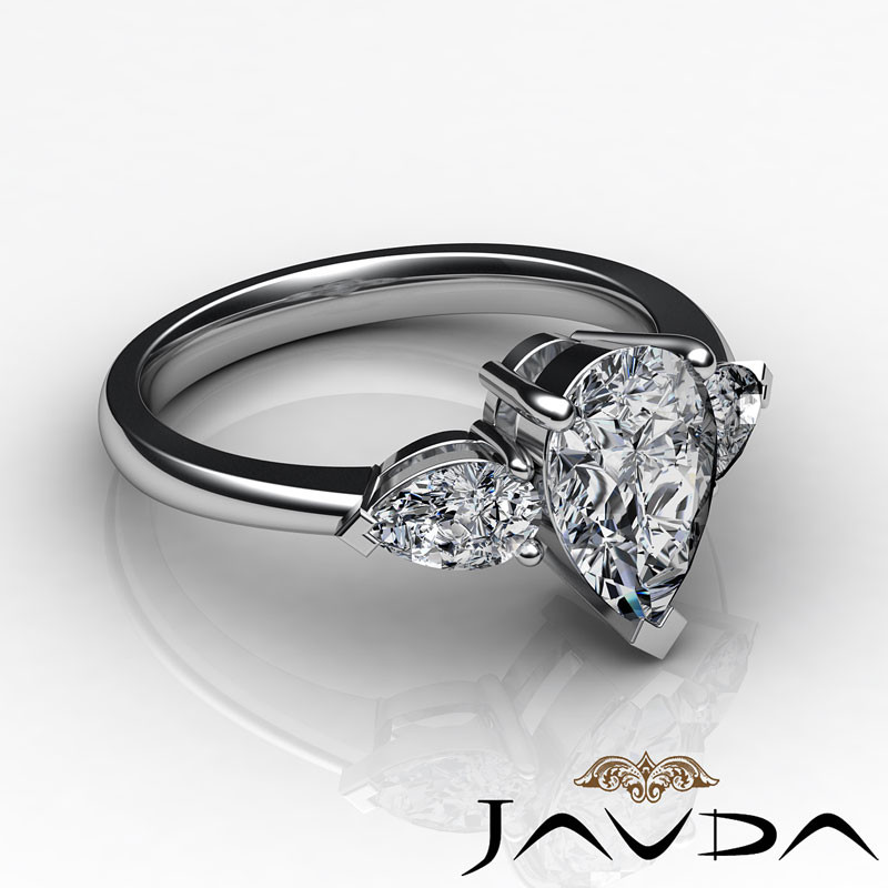Women's Platinum Wedding Bands
 3 Stone Pear Diamond Exquisite Women s Engagement Ring GIA