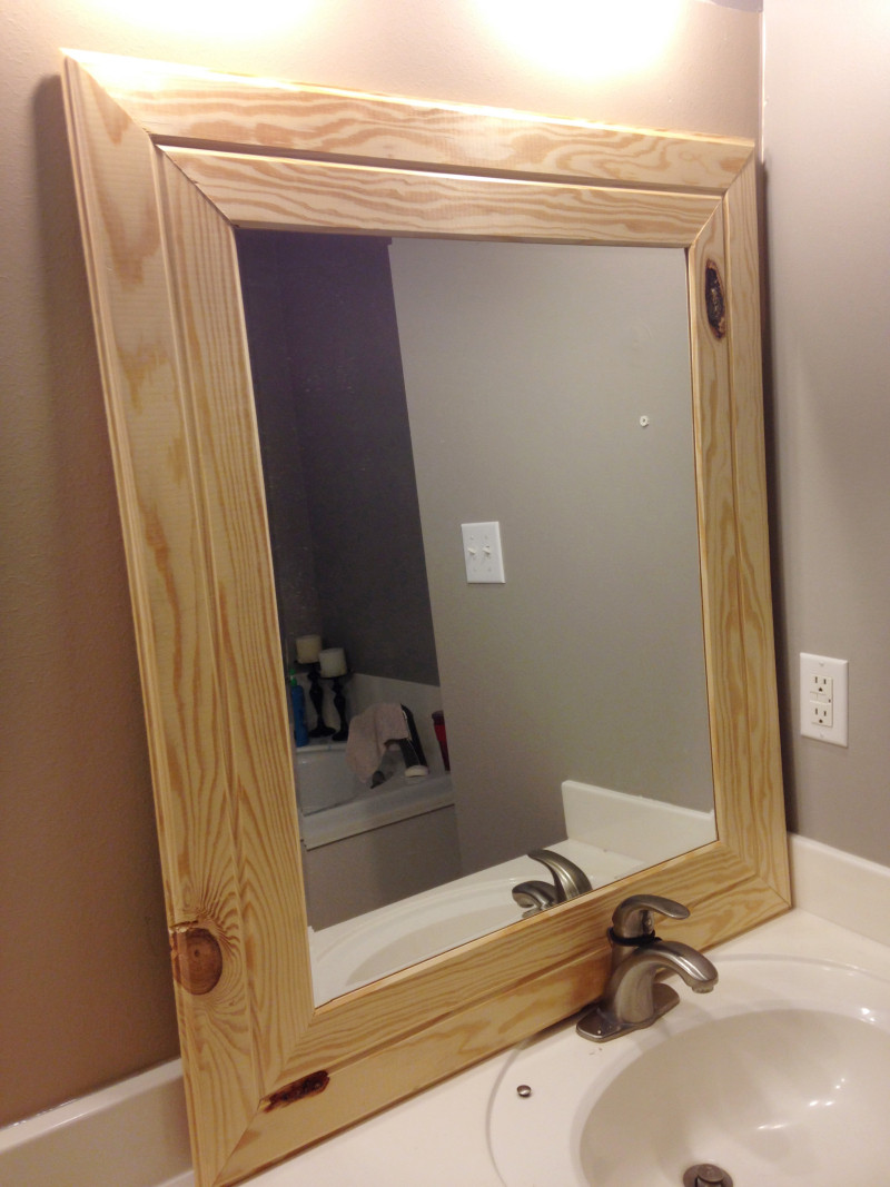 Wood Framed Mirror DIY
 diy reclaimed wood mirror frame rare77yje