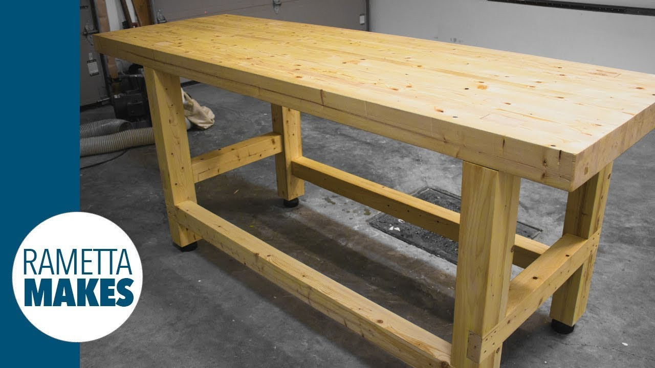 Wood Work Bench DIY
 How to Build a 2x4 Workbench with Levelling Feet DIY