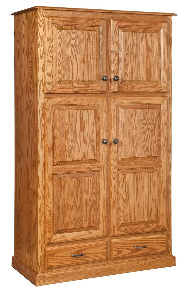 Wooden Kitchen Storage Cabinets
 Amish Country Traditional Kitchen Pantry Storage Cupboard
