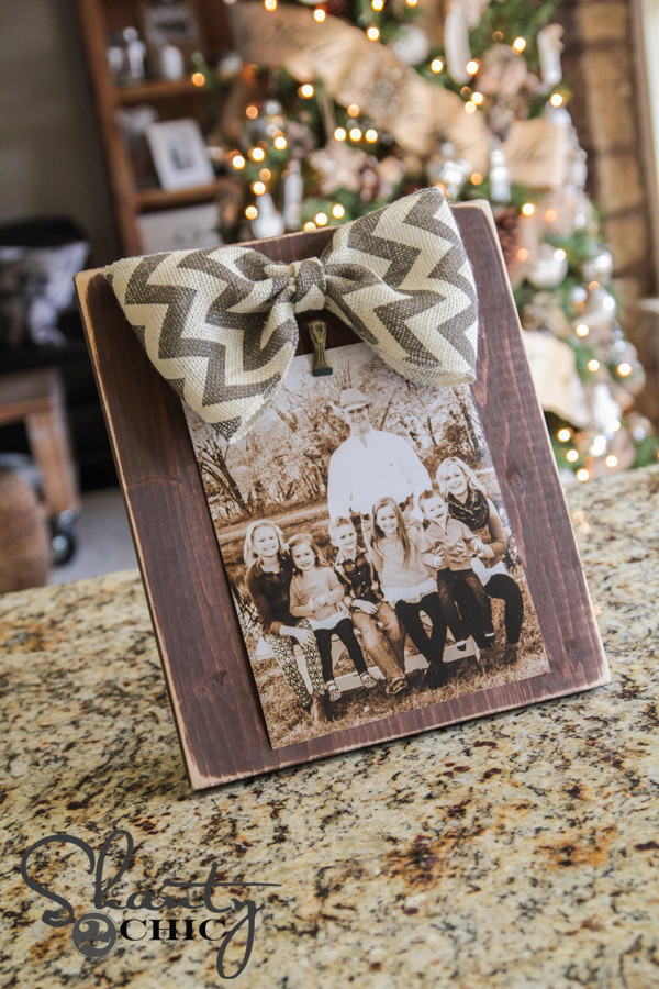Wooden Picture Frame DIY
 $3 DIY Bow Picture Frame Shanty 2 Chic