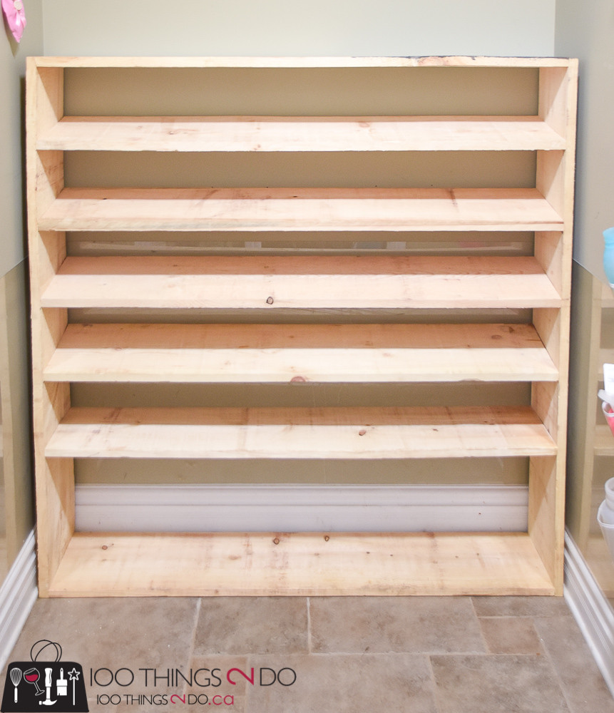 Wooden Shoe Rack DIY
 How to make a super sized shoe rack on a bud
