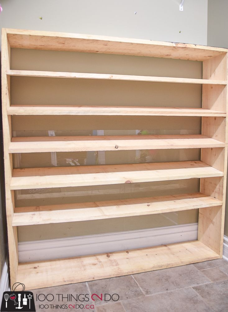 Wooden Shoe Rack DIY
 How to make a super sized shoe rack on a bud