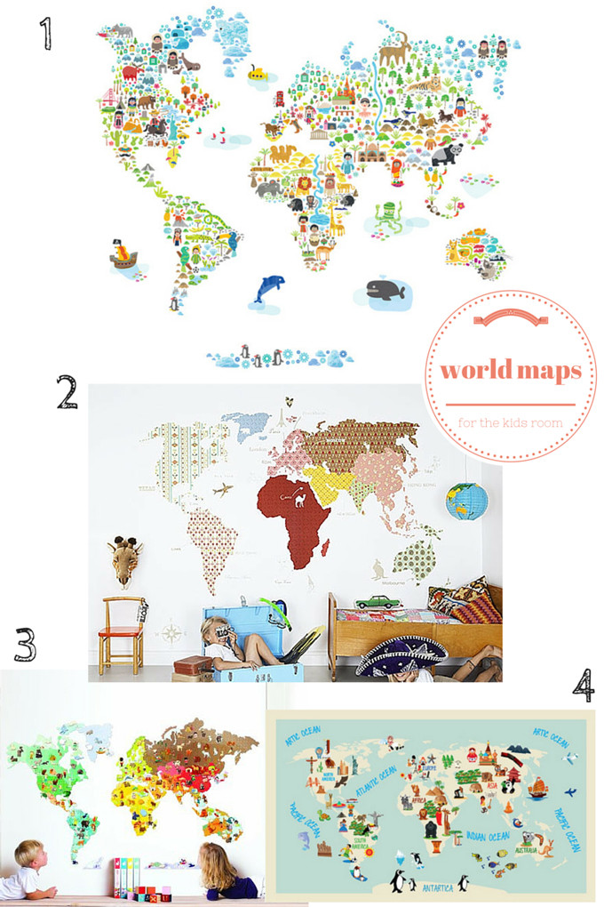 World Map For Kids Room
 World maps for the kids room Paul & Paula