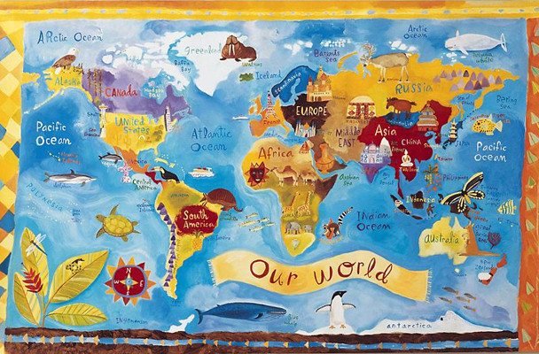 World Map For Kids Room
 Five beautiful world maps for kids’ rooms