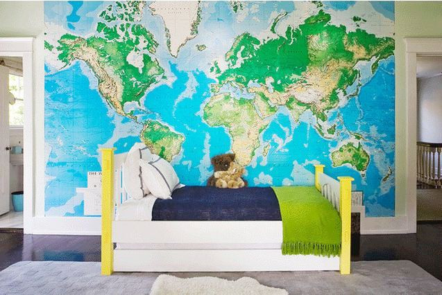 World Map For Kids Room
 Bandanamom Fantastic Kids Rooms Part II Young Kids