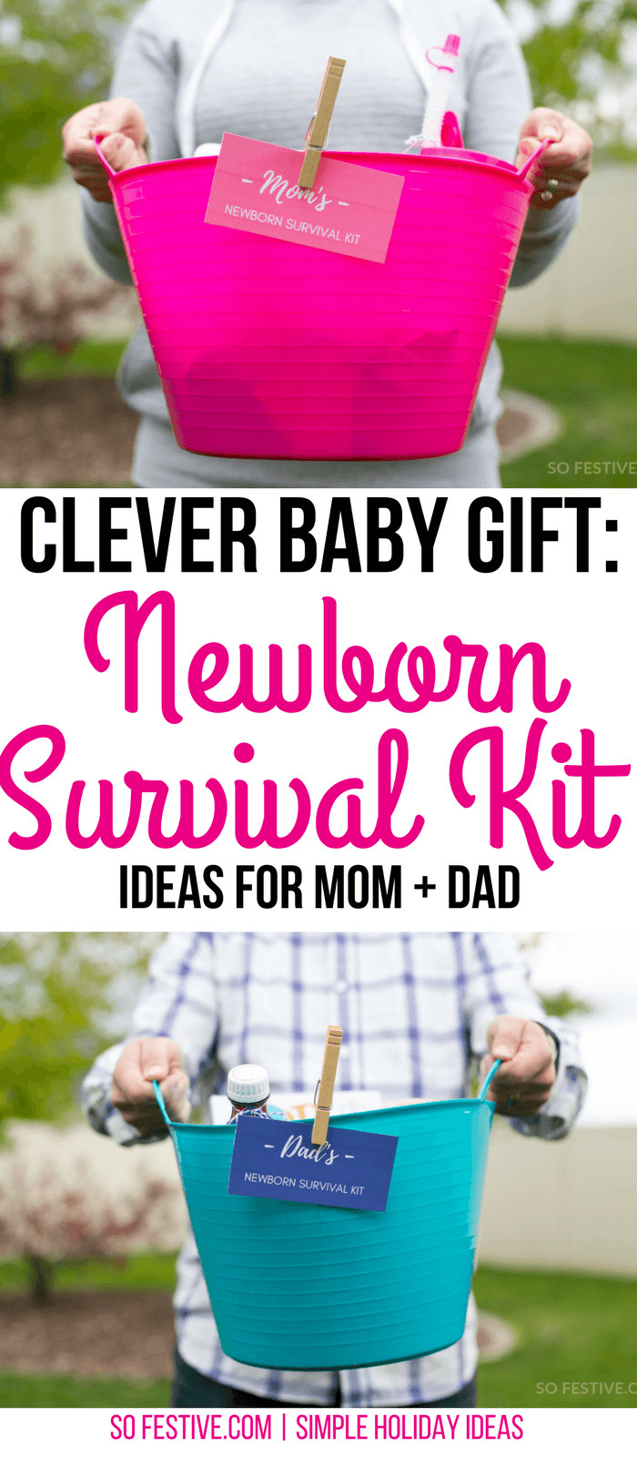 Www Ideas For A Gift For Family For New Baby
 How to Make a Newborn Survival Kit for a Baby Shower Gift