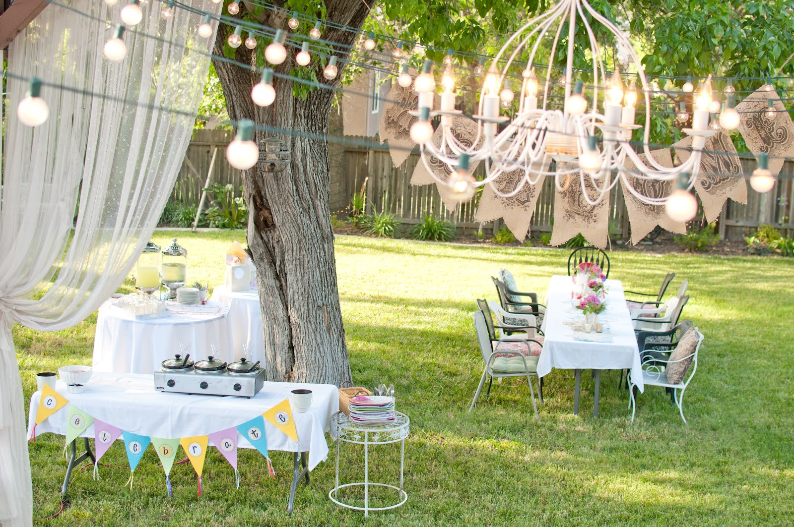 Yard Decorations For Birthdays
 Domestic Fashionista Summer Backyard Birthday Party
