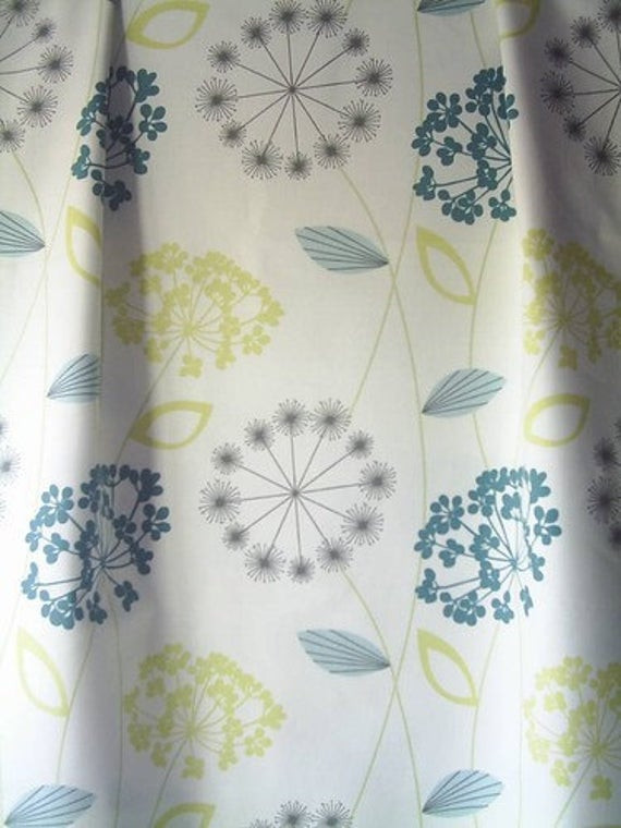 Yellow And Grey Kitchen Curtains
 Valance lemon yellow blue teal grey gray black by VeeDubz