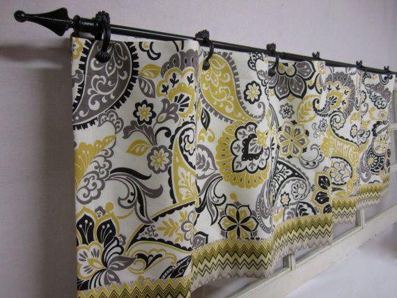 Yellow And Grey Kitchen Curtains
 17 Best images about Yellow Black White Bedroom on